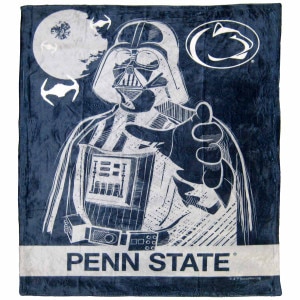 plush blanket with Darth Vader and Penn State